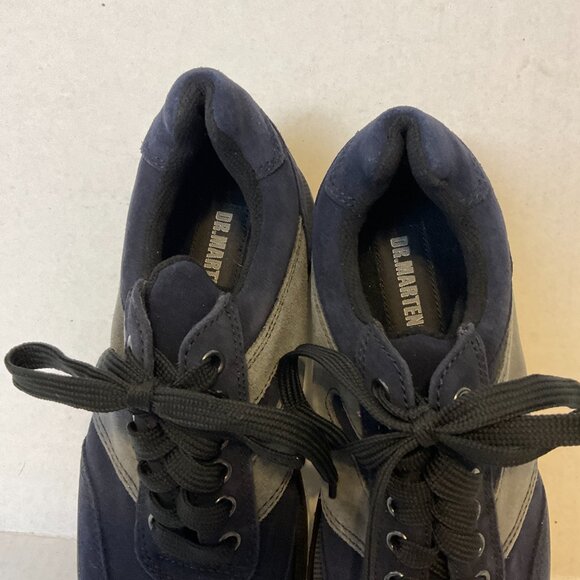 Dr. Marten's Sneaker Shoes US 5 Navy Blue Gray Detail Suede - Picture 3 of 11